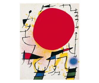 Πίνακας σε καμβά ζωντανή αναπαραγωγή, printly, red sun, 50 x 70 cm