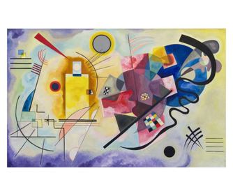 Vászonkép, reprodukció kankinsky - yellow red and blue, 70x50 cm