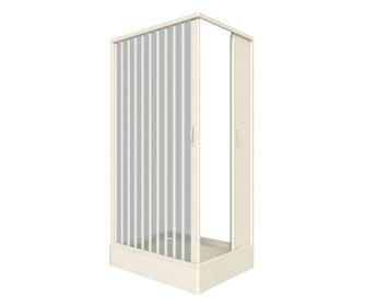Cabina dus Luana 80120, usi armonice, fara cadita, material PVC, 80x120cm