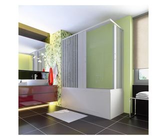 Italbox Galassia 170, kádparaván, két harmonikaajtó, 170x80x150 (magasság) cm, fehér,  PVC