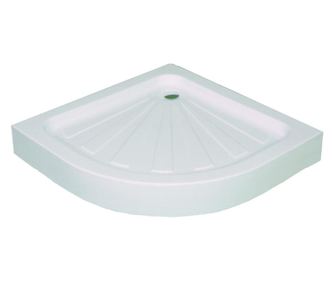Cadita de dus semirotunda Italbox, 80x80 cm, Acril