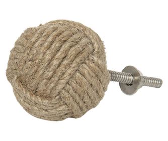 Kvaka za namještaj od željeza i prirodne jute 4 cm