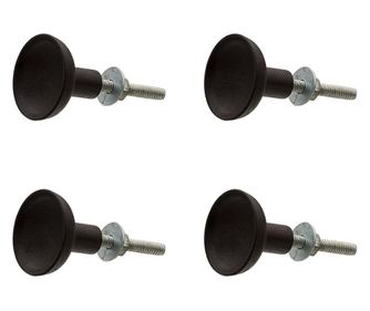 Set 4 butoni mobilier din fier maro 3x2 cm  0