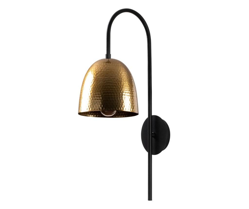 Aplica de perete Tatum, Tattoo, corp din metal, Incandescent, max. 40 W, E27, negru/vintage, 24x16x57 cm