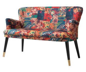 Canapea 2 locuri Pandia Home, multicolor, 125x60x75 cm