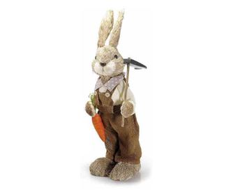 Boy Bunny figura természetes szálakból és textilből 21x15x58 cm