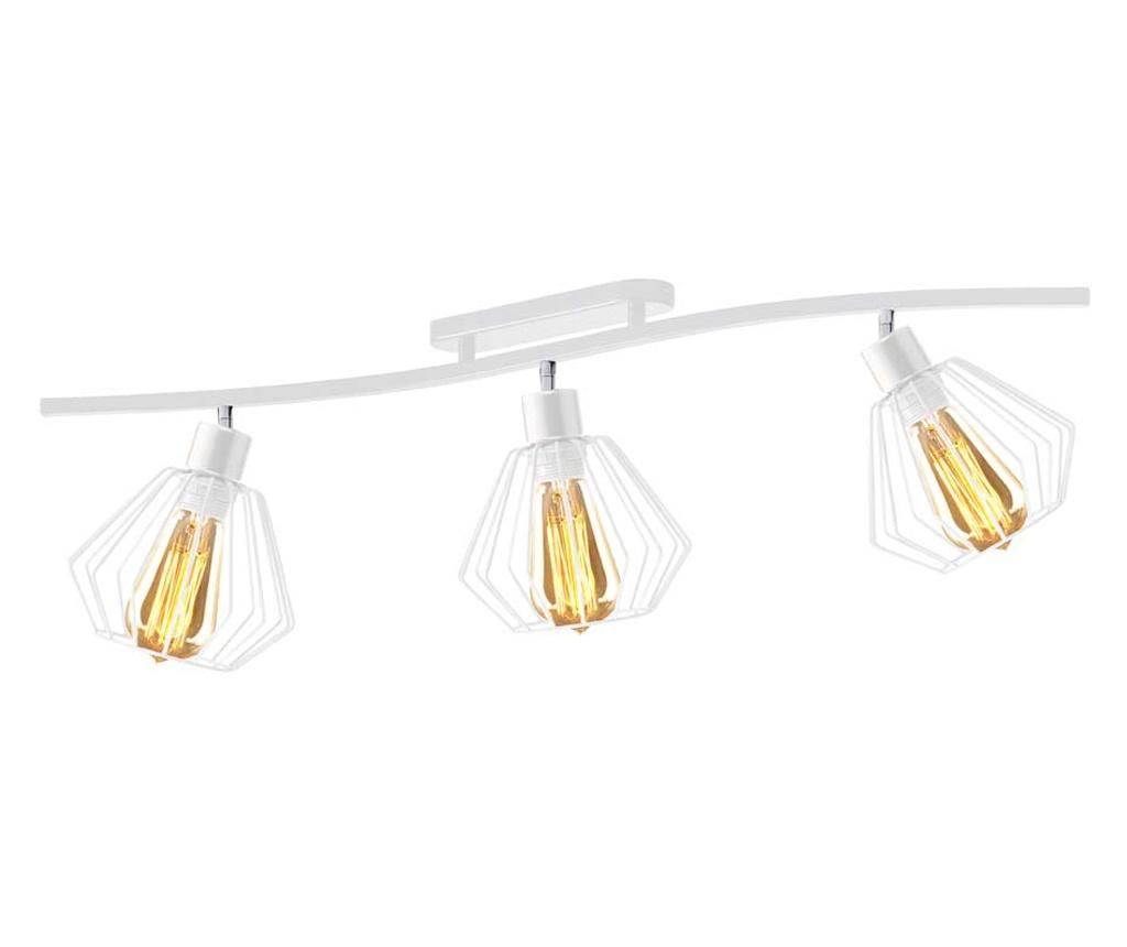 RYGA 3 ágú fehér mennyezeti lámpa - Fehér búrák LOFT