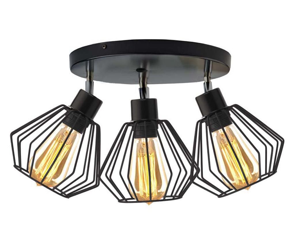 GIJON nastavljiva stropna svetilka črn okvir - črna senčila LOFT