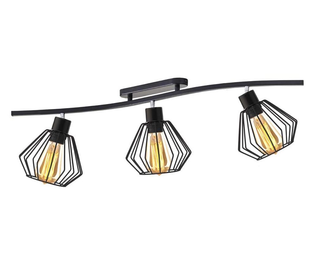 Black metal ceiling lamp RYGA black frame - black LOFT shades