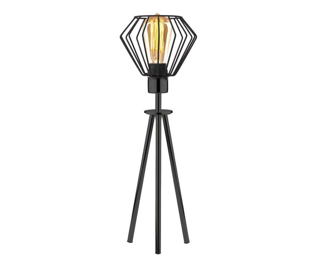 Επιτραπέζιο φωτιστικό κομοδίνου FERRARA LOFT, μαύρο πλαίσιο - μαύρο αμπαζούρ LOFT