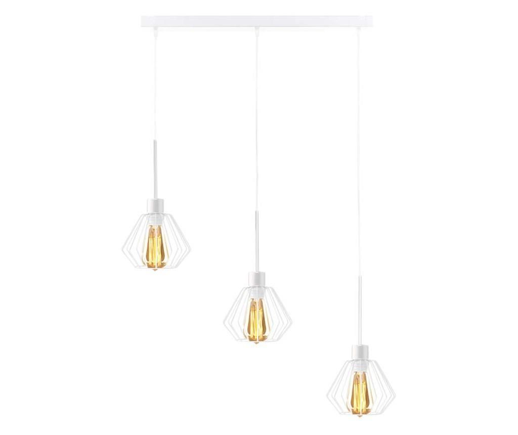 Fehér ROMOS Bar függőlámpa - Fehér keret fehér búrákkal, LOFT stílus