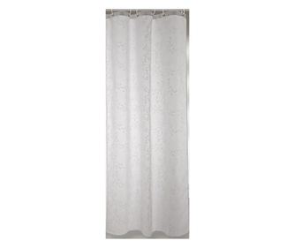 Perdea dus Feridras din poliester, culoare ALB cu imprimeu ALB MAT, 240x200 cm
