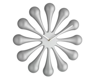 Dizajnerski zidni sat, model ASTRO, mat metalik srebrni, TFA 60.3008