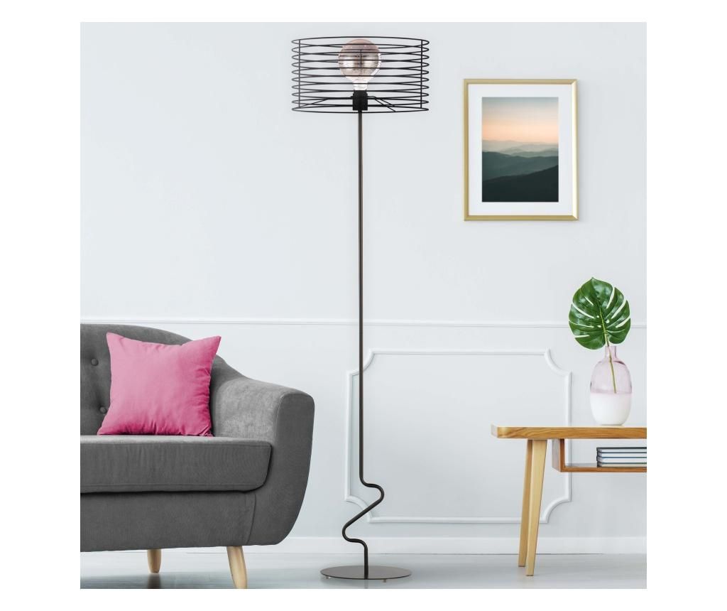 PARLA Μαύρο Επιδαπέδιο Φωτιστικό από Σύρμα