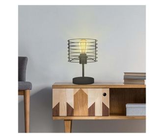 Éjjeli lámpa drótos loft fekete LUKKA