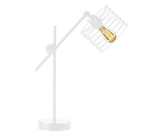 Fehér Loft Állítható Asztali Lámpa NEAPOL - Fehér Keret, Fehér Búra