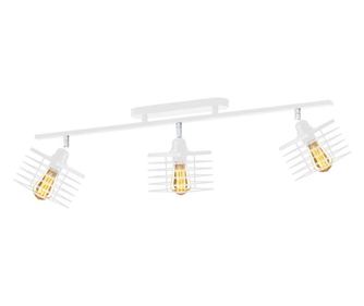 Lumină de plafon metalică cu 3 becuri CAGLIARI, cadru alb - abajur alb