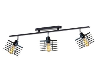 Fekete 3 ágú mennyezeti lámpa állítható szöggel - CAGLIARI