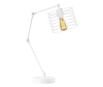 Loft Éjjeli Lámpa Állítható Karral SASSARI Fehér Váz - Fehér Búra