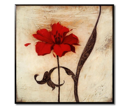 Tablou scarlet bloom, 31x31 cm