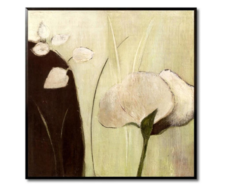 Tablou flower and leaves, 31x31 cm