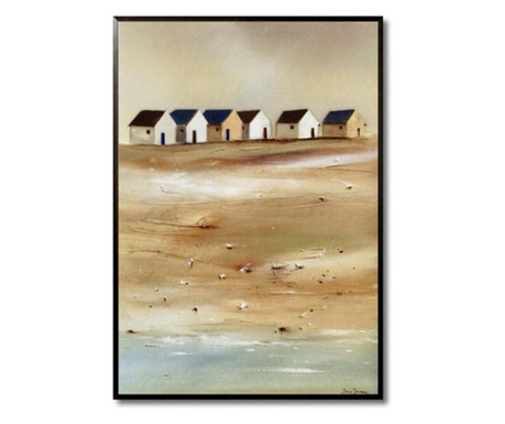 Tablou beach cabins iii, 31x44 cm