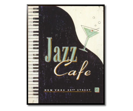 Tablou vintage jazz cafe, 31x40 cm