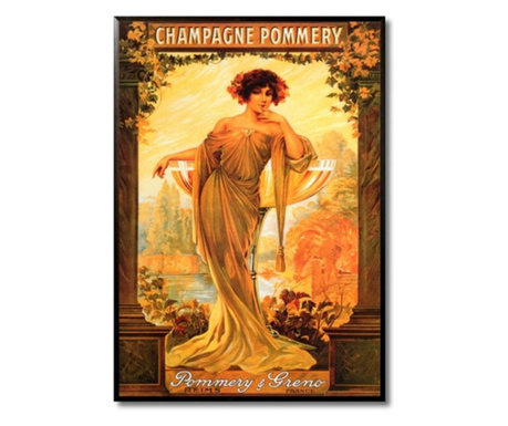 Tablou champagne pommery, 31x44 cm