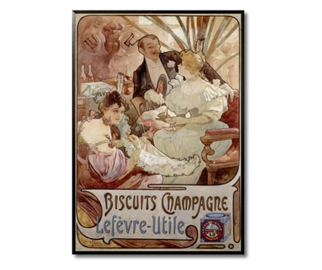 Tablou biscuits champagne, 31x44 cm