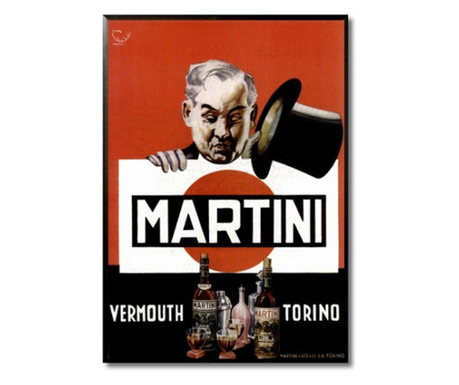 Tablou martini vermouth torino 1930, 31x44 cm