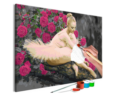 Pictura pe numere Artgeist, Rose Ballerina, 60 x 40 cm