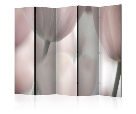 Paravan u 5 dijelova Artgeist - Tulips fine art - black and white II [Room Dividers] - 225 x 172 cm