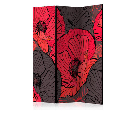 Параван Artgeist - Pleated poppies [Room Dividers] - 135 x 172 см