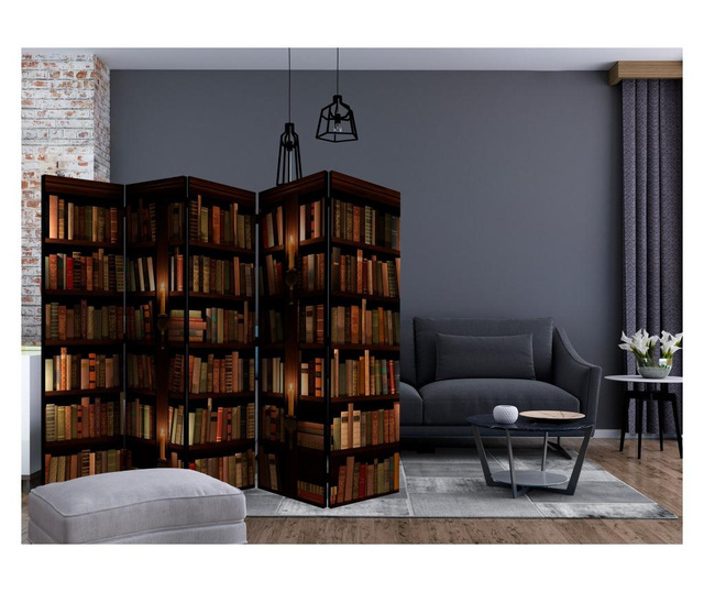 Španska stena Artgeist - Bookshelves II [Room Dividers] - 225 x 172 cm