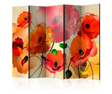 Параван Artgeist - Velvet Poppies II [Room Dividers] - 225 x 172 см