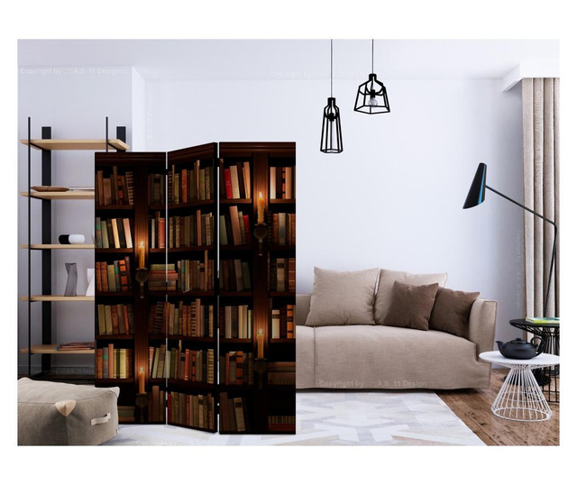 Španska stena Artgeist - Bookshelves [Room Dividers] - 135 x 172 cm