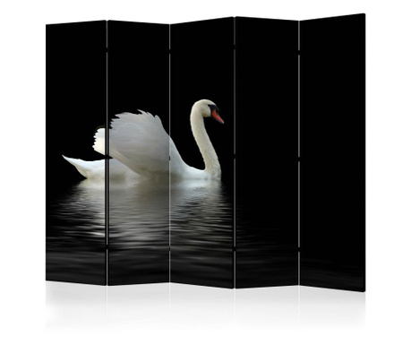 Параван Artgeist - swan (black and white) II [Room Dividers] - 225 x 172 см