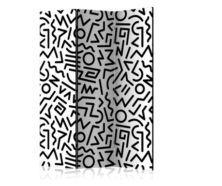 Параван Artgeist - Black and White Maze [Room Dividers] - 135 x 172 см