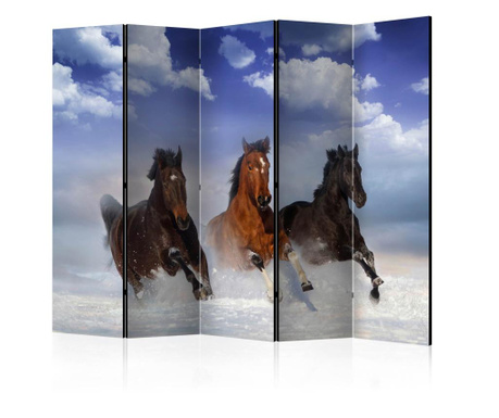 Параван Artgeist - Horses in the Snow II [Room Dividers] - 225 x 172 см