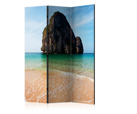Paravan u 3 dijela Artgeist - Rock formation by shoreline, Andaman Sea, Thailand [Room Dividers] - 135 x 172 cm