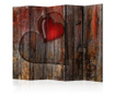 Параван Artgeist - Heart on wooden background II [Room Dividers] - 225 x 172 см