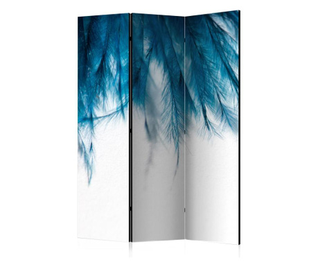 Paravan u 3 dijela Artgeist - Sapphire Feathers [Room Dividers] - 135 x 172 cm