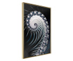 Tablou poster artgeist, fractal spiral (negative), rama aurie  30x45 cm