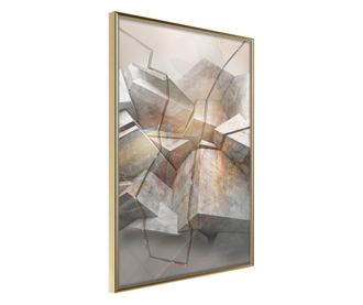 Tablou poster artgeist, earthquake, rama aurie  30x45 cm