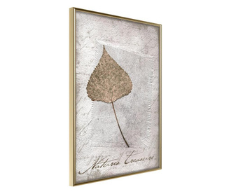 Tablou poster artgeist, dried leaf, rama aurie  40x60 cm