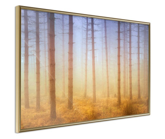 Tablou poster artgeist, fog or smoke, rama aurie  60x40 cm