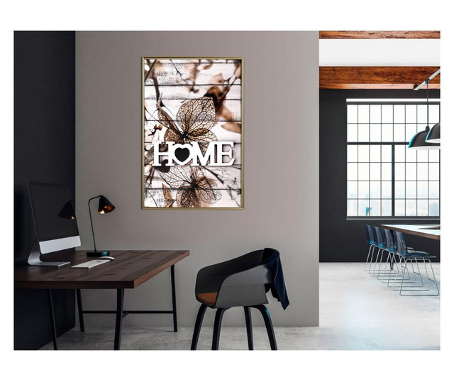 Tablou poster artgeist, family home, rama aurie  40x60 cm