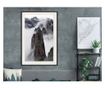 Tablou poster artgeist, clouds pierced by mountain peaks, rama neagra tip passe-partout  30x45 cm