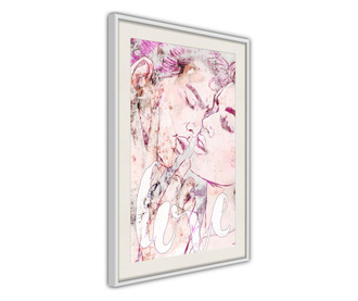 Tablou poster artgeist, colourful fascination, rama alba tip passe-partout  20x30 cm