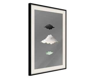 Tablou poster artgeist, cloud family, rama neagra tip passe-partout  30x45 cm